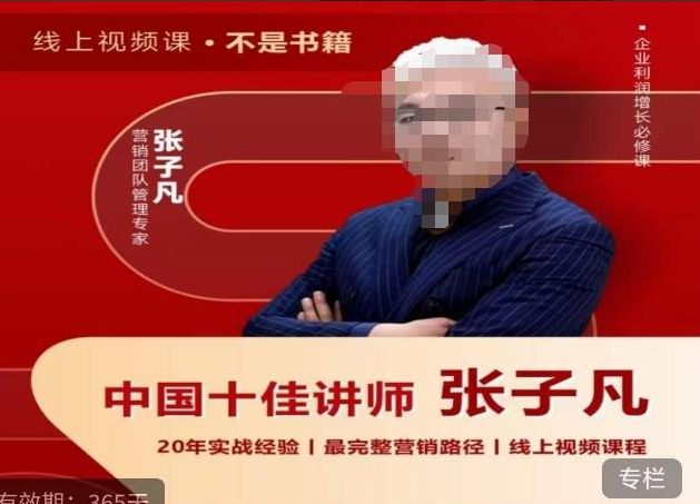 张子凡营销视频课·20年实战经验，揭秘营销背后的底层逻辑，突破思维局限，从根本上破解营销难题