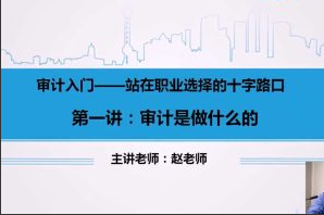 赵老师：审计入门课程（视频）