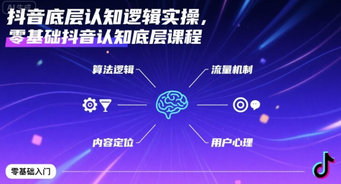 杨校长抖音底层认知逻辑实操，零基础抖音认知底层课程