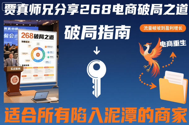 贾真师兄分享268电商破局之道-适合所有陷入泥潭的商家