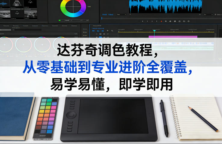 达芬奇调色教程，从零基础到专业进阶，29节实战课系统覆盖节点调色与风格化技巧全流程