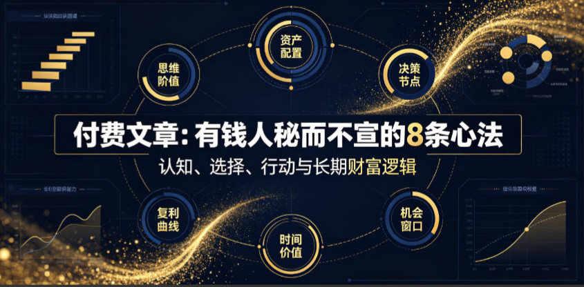 付费文章：有钱人秘而不宣的8条心法