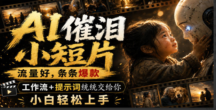 AI催泪小短片,流量好,条条爆款,工作流+提示词统统交给你,小白轻松上手